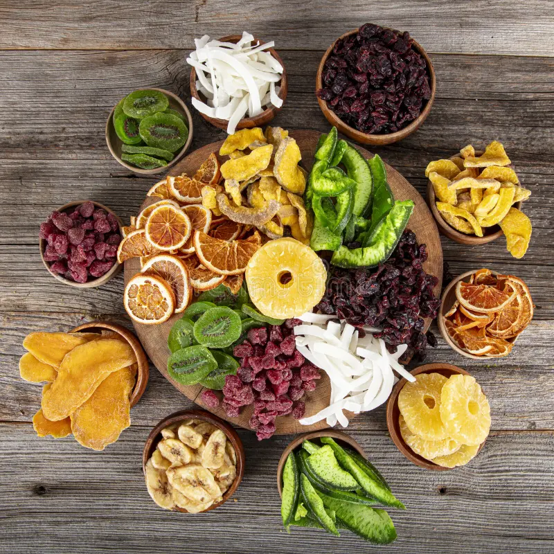DRIED VEGETABLES AND FRUITS